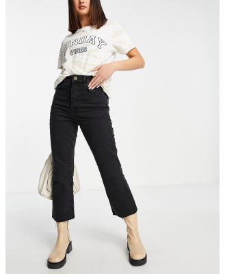 River Island high-waisted kick flared jeans in black
