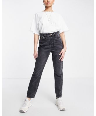 River Island mom high rise jeans in black