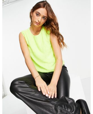River Island sequin top in bright yellow