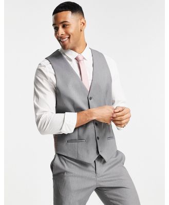 River Island skinny suit waistcoat in grey