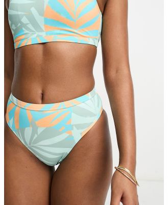 Roxy Pop Up bikini bottoms in tropical print-Multi