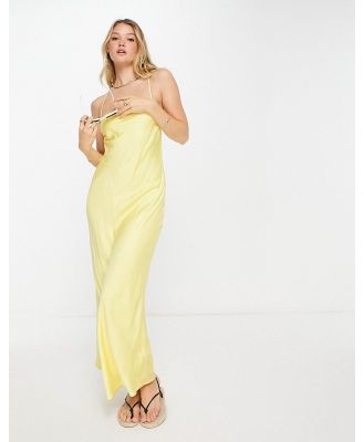 RVCA x STELLA Ninety slip summer dress in lemon-Yellow