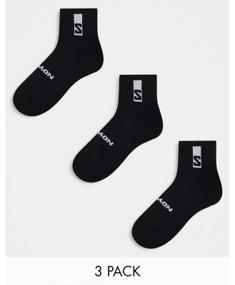 Salomon 3 pack of everyday unisex ankle socks in black