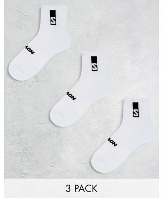 Salomon 3 pack of everyday unisex ankle socks in white