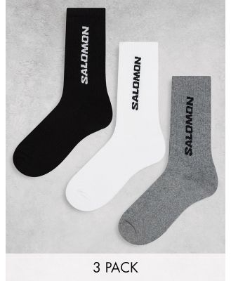 Salomon Everyday 3 pack crew socks in multi