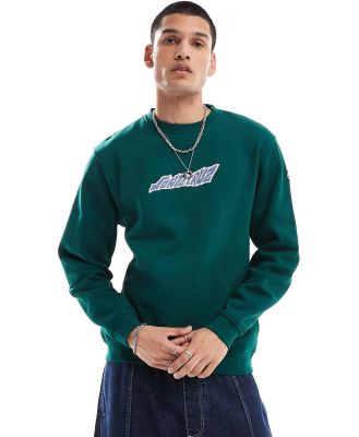 Santa Cruz Creep crew logo sweatshirt in green