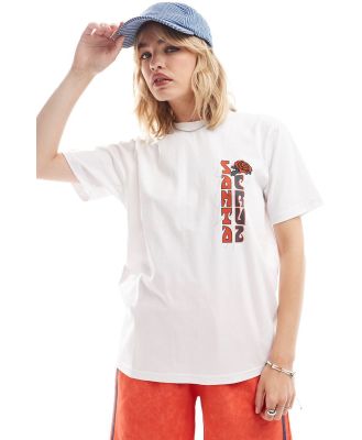 Santa Cruz rose wire print t-shirt in white