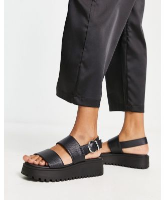 schuh Tanya two part sandals in black