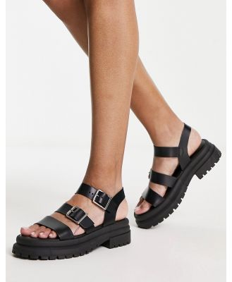 schuh Tyla chunky sandals in black leather