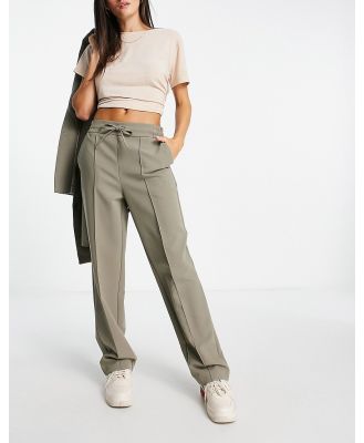 Selected Femme tailored pants in stone (part of a set)-Neutral