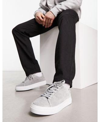 Selected Homme chunky suede sneakers in grey