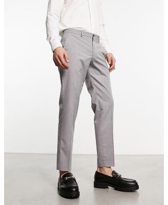 Selected Homme cropped smart pants in light grey