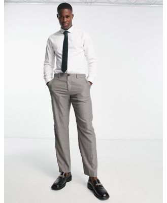 Selected Homme loose fit suit pants in grey melange