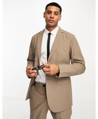 Selected Homme slim fit commuter suit jacket in light brown