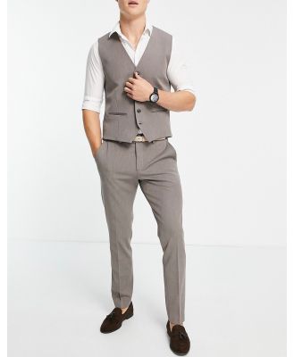 Selected Homme slim suit pants in brown