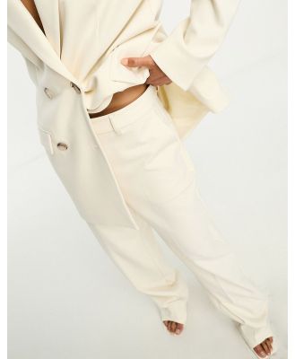 Selected tailored wide leg pants in white (part of a set)