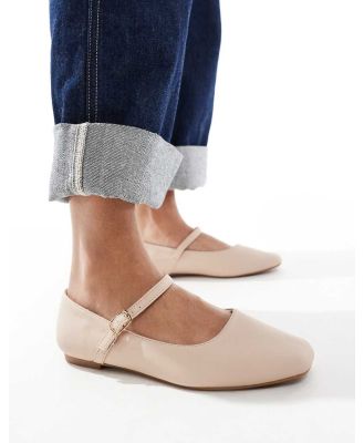 SEQWL buckle strap ballet flats in beige-Neutral