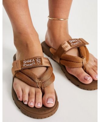 Shaka Camp Bay rope sandals in mocha-Brown