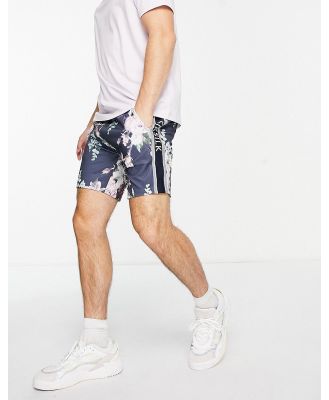Siksilk shorts in blue floral (part of a set)