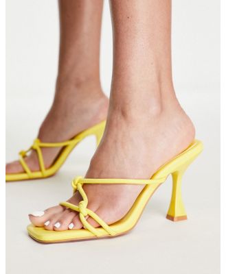 Simmi London Guava strappy mules in pineapple yellow