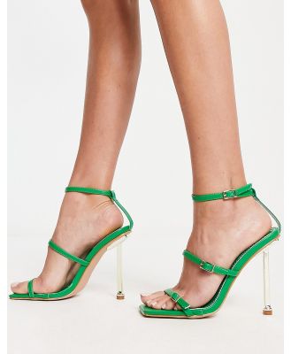 Simmi London Melia strappy buckle stiletto heels in green