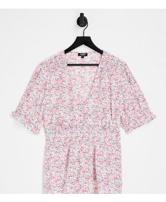 Simply Be peplum blouse in pink floral