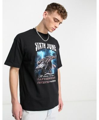 Sixth June eagle oversized t-shirt in black