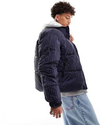 Sixth June padded texture jacket in blue