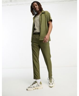 Sixth June plisse pants in khaki-Green