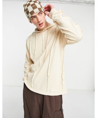 Sixth June reverse seamed hoodie in beige-Neutral