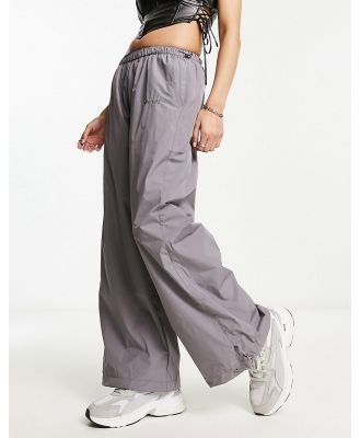 Sixth June ripstop parachute pants with back pocket embroidery in grey
