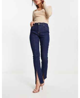 Something New split leg jeans in medium blue