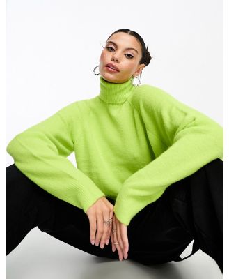 Something New x Lame. Cobain high neck knitted jumper in acidic lime green