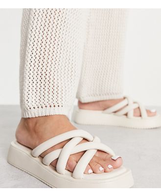 South Beach chunky tubular sandals in white