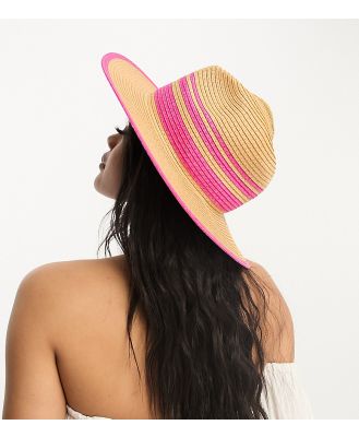 South Beach fedora printed hat in hot pink