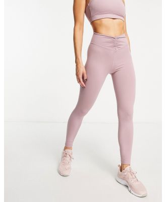 South Beach ruched waistband leggings in violet-Purple