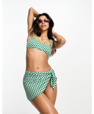 South Beach skirt in green gingham (part of a set)