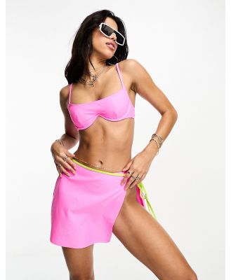 South Beach underwire bikini top in pink