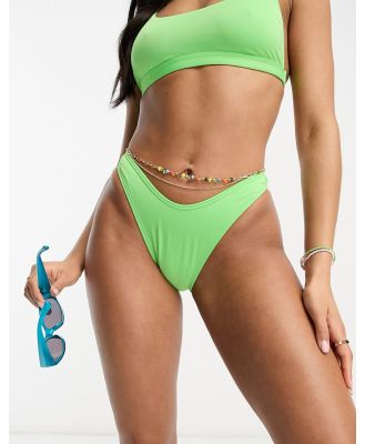 Speedo high leg bikini bottoms in green