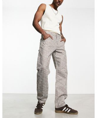Stan Ray 80s painter swirl pants in off white