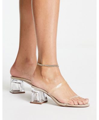 Steve Madden Mott heeled sandals in clear