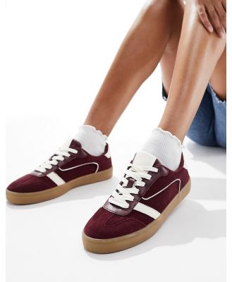 Stradivarius sneakers with gum sole in cherry-Red