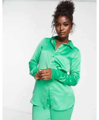 Style Cheat oversized shirt in vibrant green (part of a set)