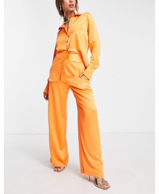 Style Cheat wide leg pants in tangerine (part of a set)-Orange