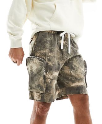 The Couture Club camo print cargo shorts in multi
