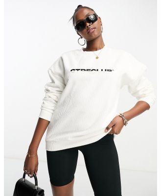 The Couture Club cropped sweatshirt in white (part of a set)