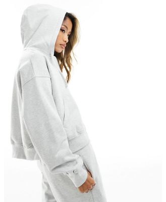 The Couture Club emblem relaxed zip through hoodie in grey marl (part of a set)