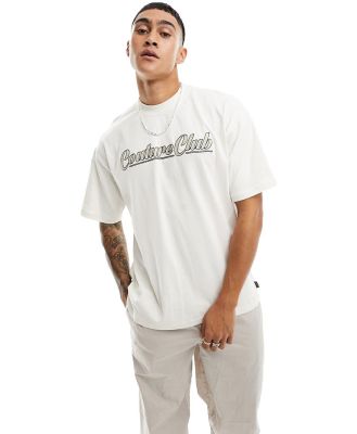 The Couture Club embroidered short sleeve t-shirt in off white