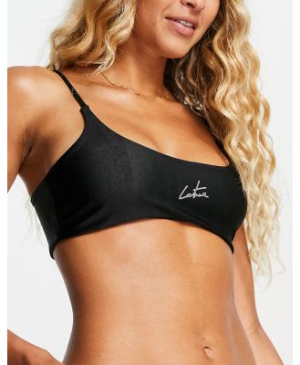 The Couture Club logo bikini top in black