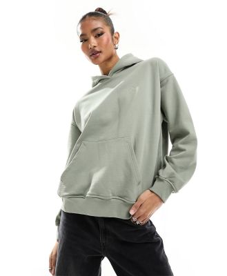 The Couture Club relaxed emblem hoodie in sage green